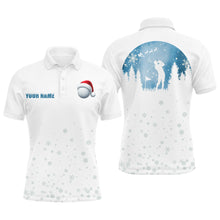 Load image into Gallery viewer, Snowflake Christmas pattern Men golf polo shirt custom Christmas golf tops for men, golfing gifts NQS8850