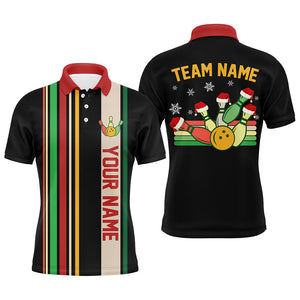 Retro Bowling shirt for Men Custom Funny Christmas Team Bowling League Jersey Mens Christmas Gifts NQS8853