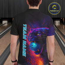 Load image into Gallery viewer, Colorful Panther Bowling Jerseys Bowling Shirt for Men Custom Bowling Team shirts for bowlers NQS11186