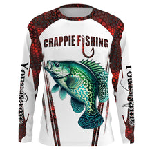 Load image into Gallery viewer, Crappie fishing red camo Custom Funny Fishing Shirts UV Protection Gift For Fisherman NQS5127