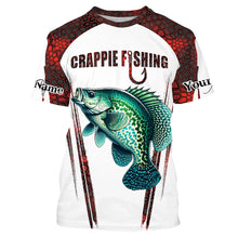 Load image into Gallery viewer, Crappie fishing red camo Custom Funny Fishing Shirts UV Protection Gift For Fisherman NQS5127