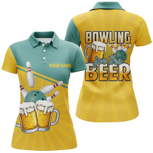 Load image into Gallery viewer, Personalized Bowling For The Beer Retro Bowling Shirts For Women CustomTeam Bowling Jerseys NQS8627