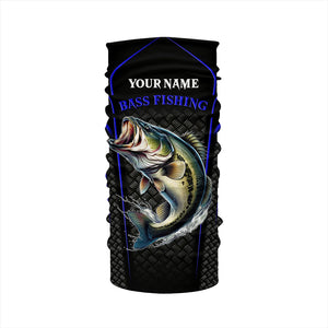 Blue Black Bass fishing shirts custom UV protection long sleeve fishing shirt, Bass tournament jerseys NQS5146