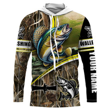 Load image into Gallery viewer, Walleye Fishing Camo UV protection long sleeves fishing shirt customized name Walleye fishing jerseys NQS687