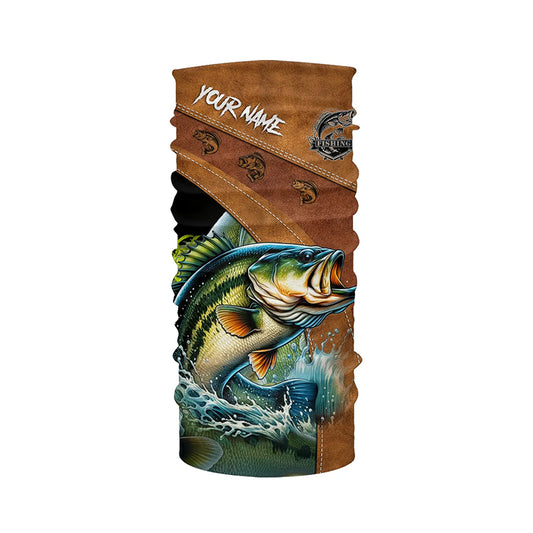 Largemouth bass fishing UV protection customize name performance fishing shirts for men, women, kid NQS2464