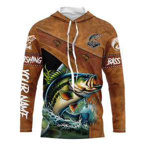 Largemouth bass fishing UV protection customize name performance fishing shirts for men, women, kid NQS2464