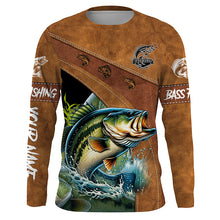 Load image into Gallery viewer, Largemouth bass fishing UV protection customize name performance fishing shirts for men, women, kid NQS2464