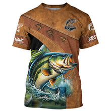 Load image into Gallery viewer, Largemouth bass fishing UV protection customize name performance fishing shirts for men, women, kid NQS2464