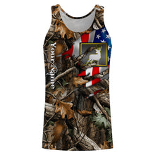 Load image into Gallery viewer, Deer hunting camo American flag patriotic custom name deer hunting all over printed shirts NQSD52