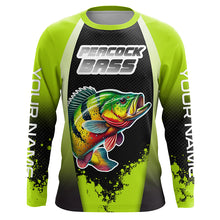 Load image into Gallery viewer, Peacock Bass fishing customize performance long sleeves Fishing shirts, Peacock Bass fishing jerseys NQS5669