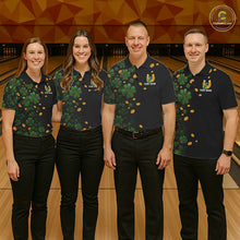 Load image into Gallery viewer, Personalized Green Clover St Patrick&#39;s Day pattern Bowling Shirts For Men, Team Bowling Jerseys NQS11206