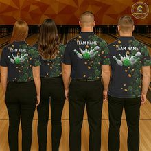 Load image into Gallery viewer, Personalized Green Clover St Patrick&#39;s Day pattern Bowling Shirts For Men, Team Bowling Jerseys NQS11206
