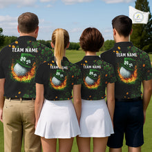 Load image into Gallery viewer, Personalized Green Clover St Patrick&#39;s Day pattern Golf Polo Shirts For Men, Best Mens golf wear NQS11207