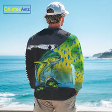 Load image into Gallery viewer, Mahi Mahi fishing scale Customize name long sleeves UV protection Fishing apparel NQS807