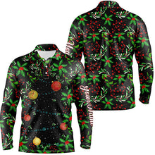 Load image into Gallery viewer, Christmas Tree Pattern Mens golf polo shirt custom Christmas golf clothes for men NQS8652