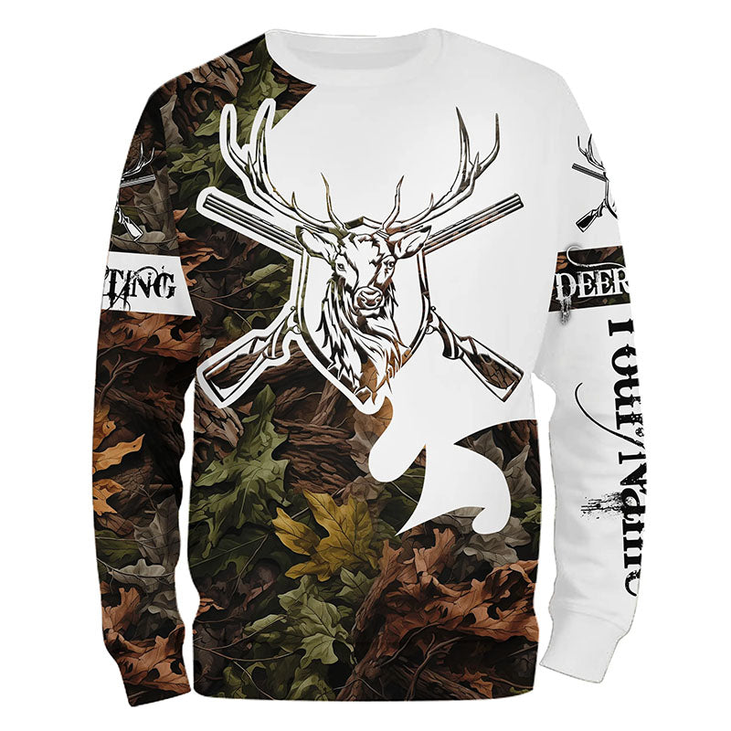 Deer hunting skull reaper camouflage Customize 3D All Over Printed Shirts, Hunting gift For men, women NQS6815