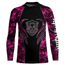 Load image into Gallery viewer, Wild boar hunting tattoo pink girl camo Custom Name 3D All Over Printed shirts, leggings NQSD71