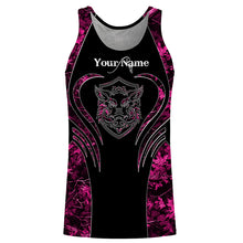 Load image into Gallery viewer, Wild boar hunting tattoo pink girl camo Custom Name 3D All Over Printed shirts, leggings NQSD71