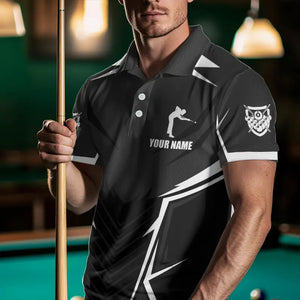 Billiard Jerseys For Men Custom Polo & Quarter-Zip Billiard Team Shirts, 8 Ball Pool Shirt |White TDM3533