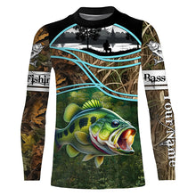 Load image into Gallery viewer, Largemouth Bass fishing team bass shirts for men camo custom Performance Long Sleeve fishing shirts NQSD86