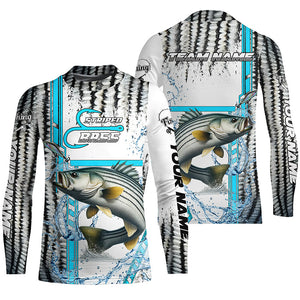 Striped Bass fishing scales custom Striper fishing team jerseys, Striped Bass fishing apparel NQS9143