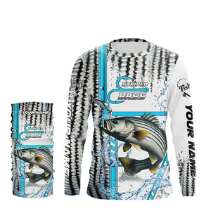 Striped Bass fishing scales custom Striper fishing team jerseys, Striped Bass fishing apparel NQS9143