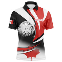 Load image into Gallery viewer, Canadian Flag Mens Golf Polo Shirts Custom patriotic golf outfits men, personalized golf gifts NQS8213