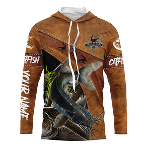 Catfish fishing UV protection customized fishing shirts, performance shirts for men, women, kid NQS2481