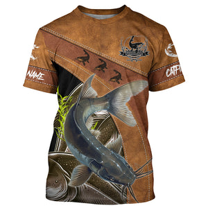 Catfish fishing UV protection customized fishing shirts, performance shirts for men, women, kid NQS2481