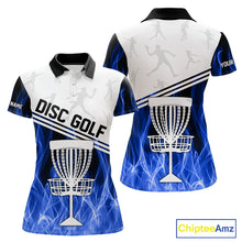 Load image into Gallery viewer, Blue Flame Disc Golf Hoodies, Polos, T-shirts custom disc golf jersey, personalized disc golf outfits NQS11230