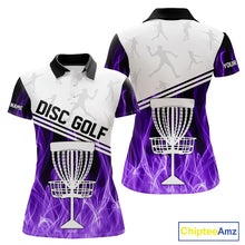 Load image into Gallery viewer, Purple Flame Disc Golf Hoodies, Polos, T-shirts custom disc golf jersey, personalized disc golf outfits NQS11231