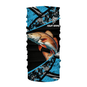 Redfish Drum fishing Blue camo Long Sleeve Performance Fishing Shirt custom Redfish fishing jerseys NQS9348