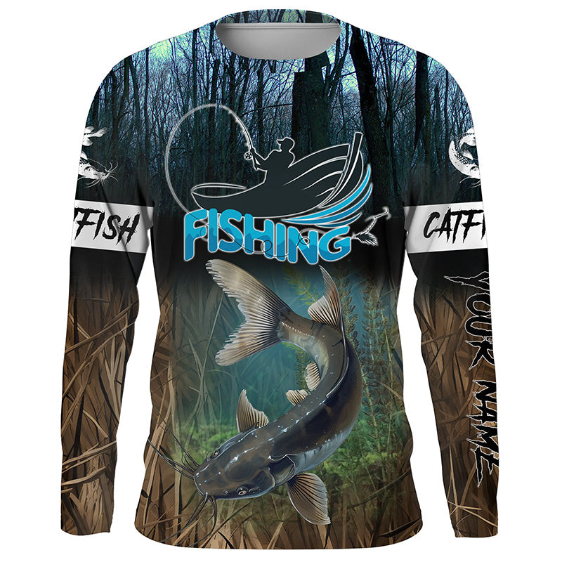 Catfish Fishing Customize gifts for fishing lovers, catfish fishing camo jerseys NQS1787