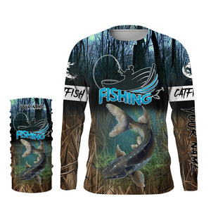 Catfish Fishing Customize gifts for fishing lovers, catfish fishing camo jerseys NQS1787