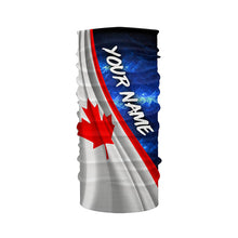 Load image into Gallery viewer, Canadian Flag Universe patriotic Custom name blue galaxy UV protection long sleeve Shirts NQS8027