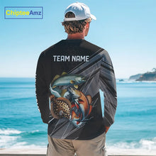 Load image into Gallery viewer, Personalized Black camo Inshore Slam Redfish, Trout, Flounder Fishing Jersey Fishing Tournament Shirt NQS11036
