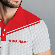 Load image into Gallery viewer, Personalized Canadian flag patriotic golf white Mens golf polo shirts custom mens golf wears NQS9356