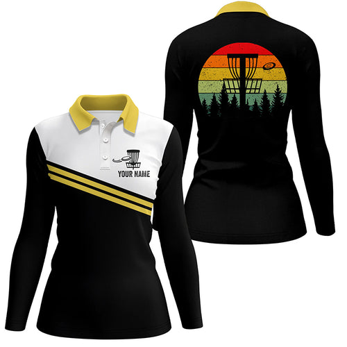 Women disc golf polo shirt custom disc golf jerseys, retro disc golf clothing NQS5924