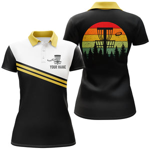 Women disc golf polo shirt custom disc golf jerseys, retro disc golf clothing NQS5924