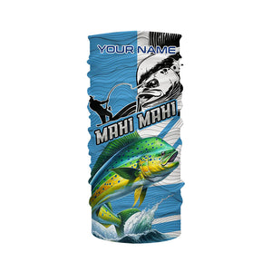 Mahi mahi Fishing Blue Camo UV protection custom long sleeve fishing apparel, Dorado fishing jerseys NQS8235