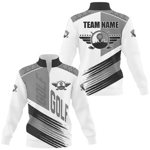 Black and white golf clubs Quarter zip golf sweatshirt custom team golf sweater golf attire NQS8684