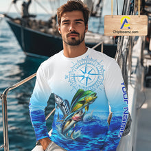 Load image into Gallery viewer, Custom Mahi Mahi, Wahoo, Tuna Ocean Performance Fishing Shirt, Compass Offshore Tournament Shirts NQS11439