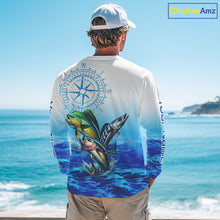 Load image into Gallery viewer, Custom Mahi Mahi, Wahoo, Tuna Ocean Performance Fishing Shirt, Compass Offshore Tournament Shirts NQS11439
