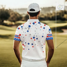 Load image into Gallery viewer, Freedom 250th Anniversary American Flag Golf Polo shirts for Men Custom patriotic team golf outfit NQS11445