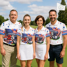 Load image into Gallery viewer, Freedom 250th Anniversary American Flag Golf Polo shirts for Men Custom patriotic team golf outfit NQS11445