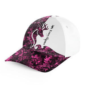 Deer hunting pink camo Custom Deer hunting hat Unisex Baseball camo hat cap NQS1646