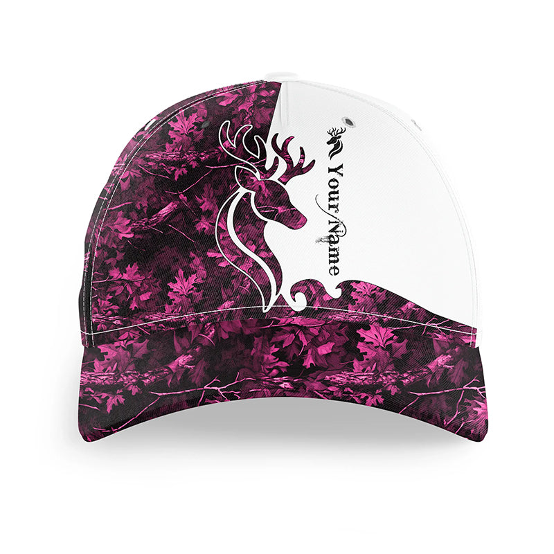 Deer hunting pink camo Custom Deer hunting hat Unisex Baseball camo hat cap NQS1646