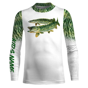 Musky ( Muskie) Fishing 3D All Over print shirts personalized fishing apparel for Adult and kid NQS580