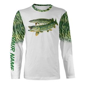 Musky ( Muskie) Fishing 3D All Over print shirts personalized fishing apparel for Adult and kid NQS580