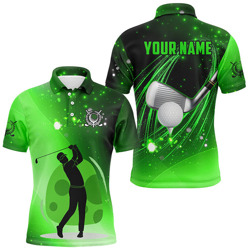 Green light golf ball clubs Mens golf polo shirts custom golf outfits for men, personalized golf gifts NQS8040